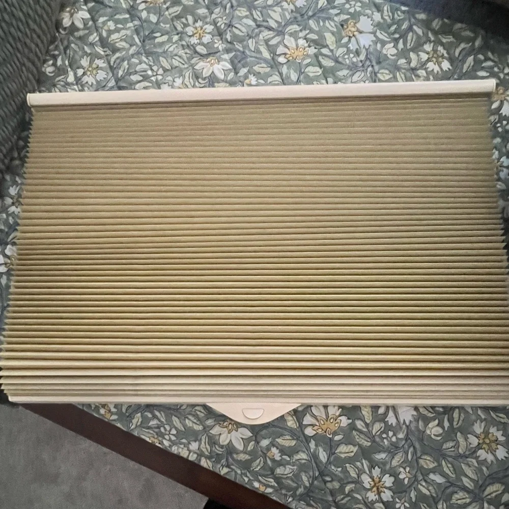 Cream Accordion Window Shade